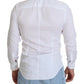 Elegant Slim Fit White Cotton Shirt