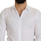 Elegant Slim Fit White Cotton Shirt
