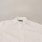 Elegant Slim Fit White Cotton Shirt