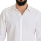 Elegance Reimagined White Cotton Dress Shirt