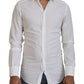 Elegant White Cotton Dress Shirt Slim Fit
