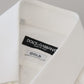 Elegant White Cotton Dress Shirt Slim Fit