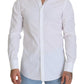 Elegant White Cotton Dress Shirt