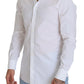 Elegant White Cotton Dress Shirt