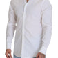 Elegant White Cotton Dress Shirt