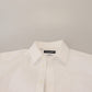 Elegant White Cotton Dress Shirt