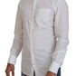Elegant White Slim Fit Dress Shirt