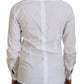 Elegant White Slim Fit Dress Shirt