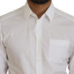 Elegant White Slim Fit Dress Shirt
