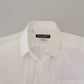 Elegant White Slim Fit Dress Shirt