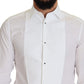 Elegant White Cotton Poplin Slim Fit Shirt