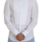 Elegant White Cotton Poplin Slim Fit Shirt