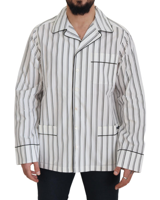 Elegant Striped Cotton Nightshirt