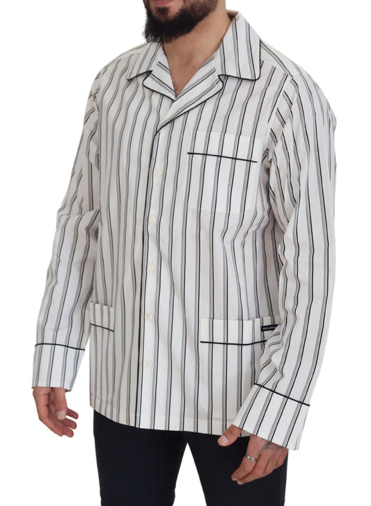 Elegant Striped Cotton Nightshirt