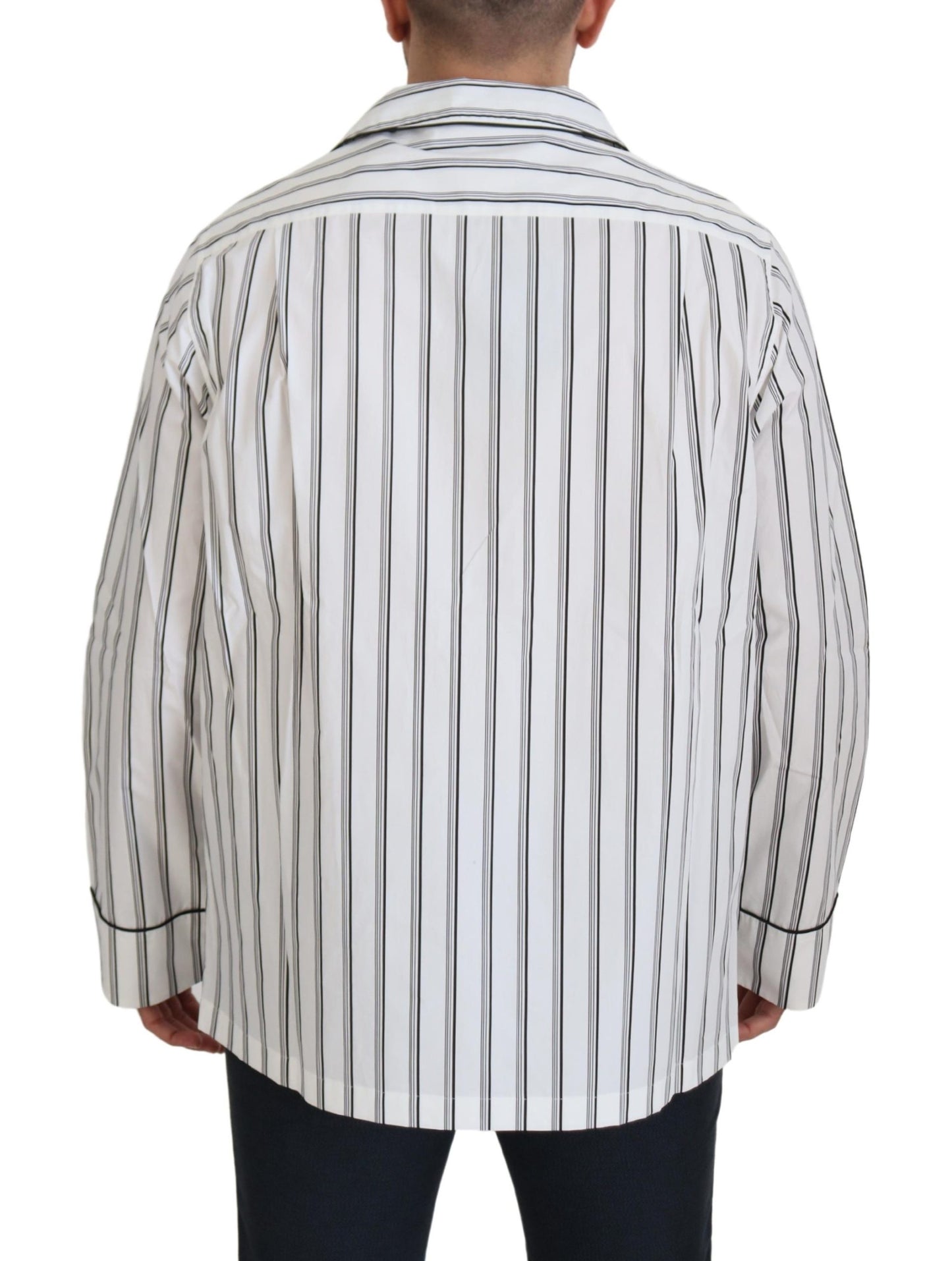 Elegant Striped Cotton Nightshirt