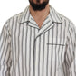 Elegant Striped Cotton Nightshirt