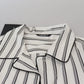 Elegant Striped Cotton Nightshirt