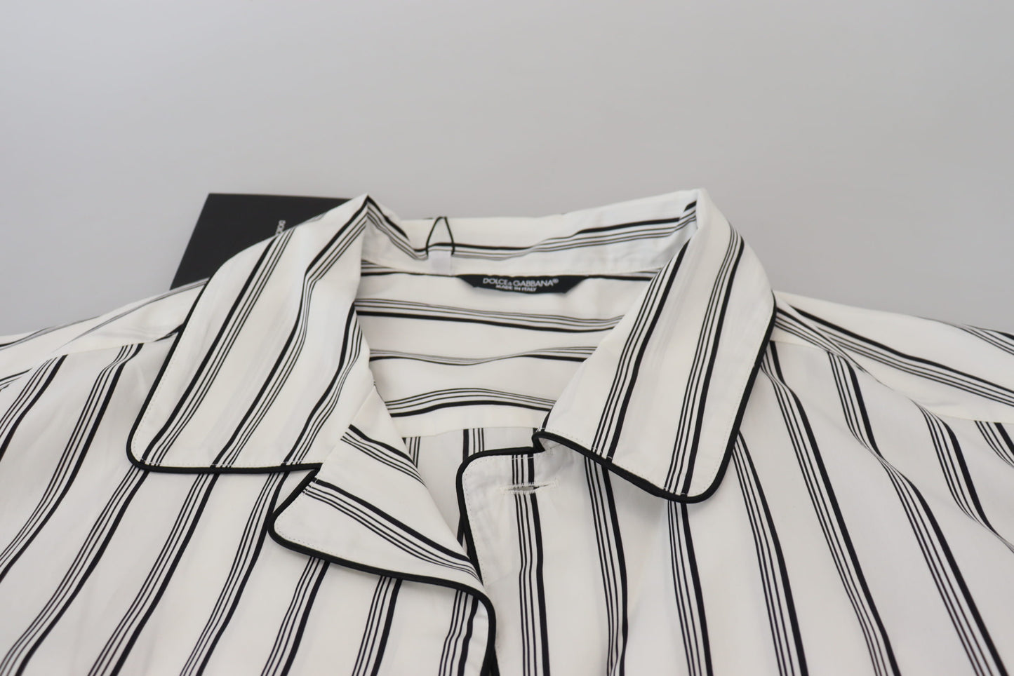 Elegant Striped Cotton Nightshirt