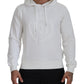 Elegant White Hooded Pullover Sweater