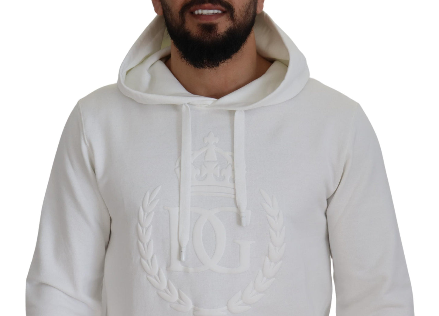 Elegant White Hooded Pullover Sweater