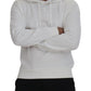 Elegant White Hooded Pullover Sweater