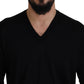 Elegant V-Neck Silk Pullover Sweater