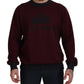 Maroon Cotton Crewneck Pullover Sweater