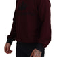 Maroon Cotton Crewneck Pullover Sweater
