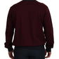 Maroon Cotton Crewneck Pullover Sweater