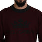 Maroon Cotton Crewneck Pullover Sweater