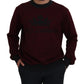 Maroon Cotton Crewneck Pullover Sweater