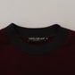 Maroon Cotton Crewneck Pullover Sweater