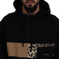 Elegant Hooded Black Pullover Sweater