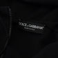 Elegant Hooded Black Pullover Sweater