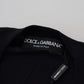 Elegant Black Virgin Wool Pullover Sweater