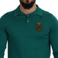 Elegant Cashmere Silk Green Pullover Sweater
