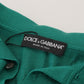 Elegant Cashmere Silk Green Pullover Sweater