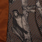 Elegant Bronze Brown Monkey Print Silk Blazer