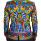 Elegant Silk Double-Breasted Dragon Blazer
