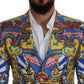 Elegant Silk Double-Breasted Dragon Blazer