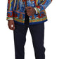 Elegant Silk Double-Breasted Dragon Blazer