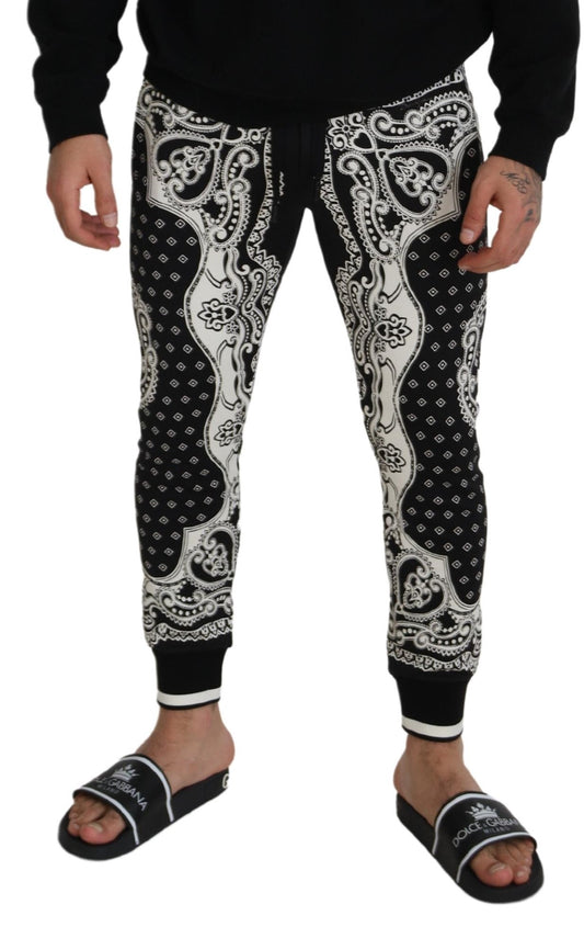 Chic Black Cotton Jogger Pants