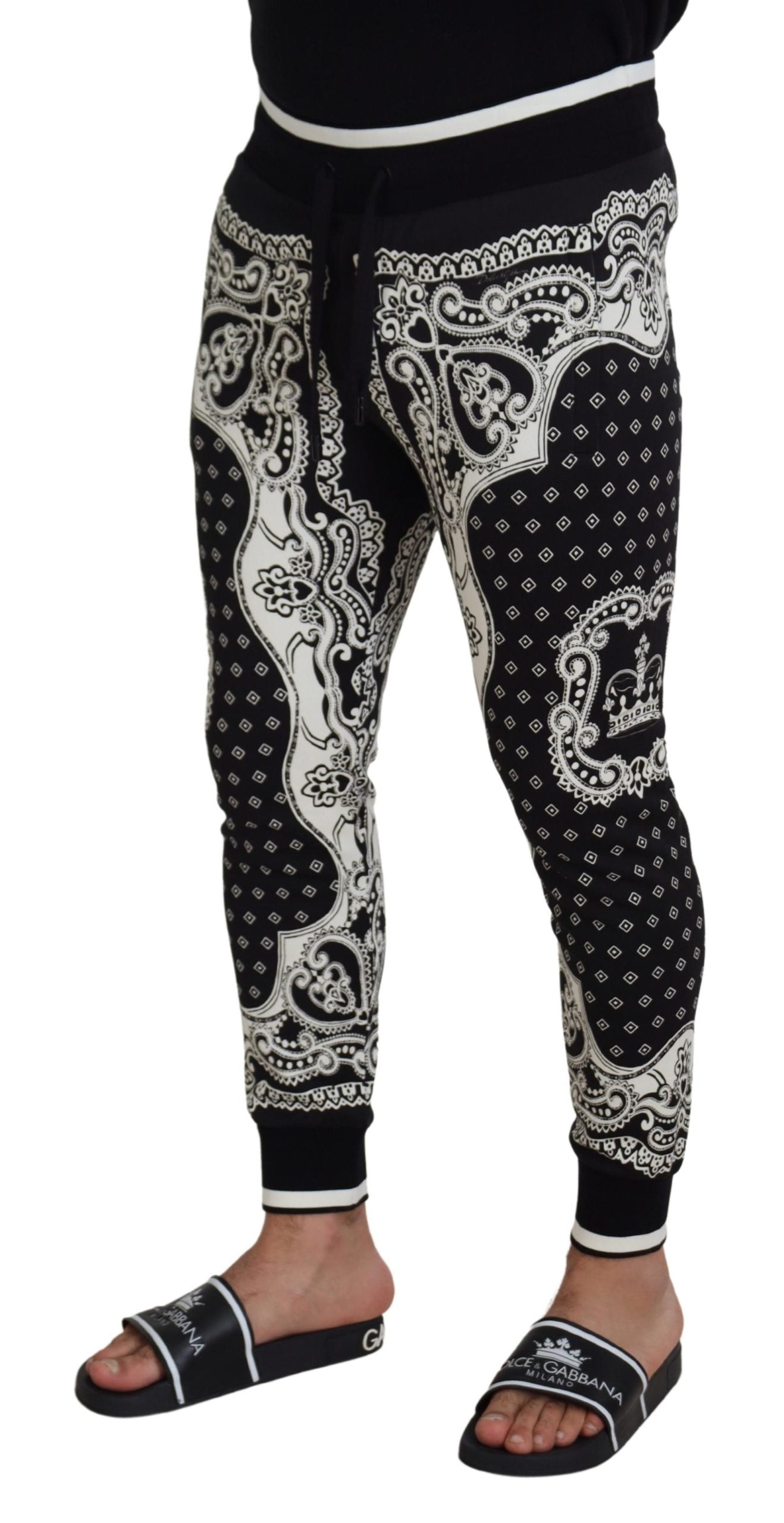 Chic Black Cotton Jogger Pants