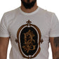 Elegant White Crewneck Cotton Tee