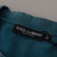 Elegant Crew Neck Cotton Tee in Blue