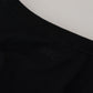 Sleek Black Cotton Blend Tank Top