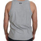 Elegant Gray Cotton Tank Top Tee