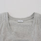 Elegant Gray Cotton Tank Top Tee