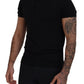 Elegant Black Cotton Crewneck Tee