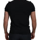 Elegant Black Cotton Crewneck Tee